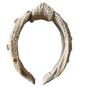 Cream Headband with Shell Details
